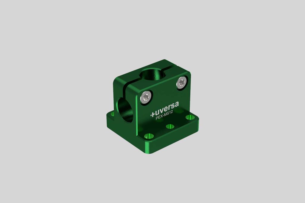 uversa PEX-MS12 mono socket for 12 mm columns, green anodized