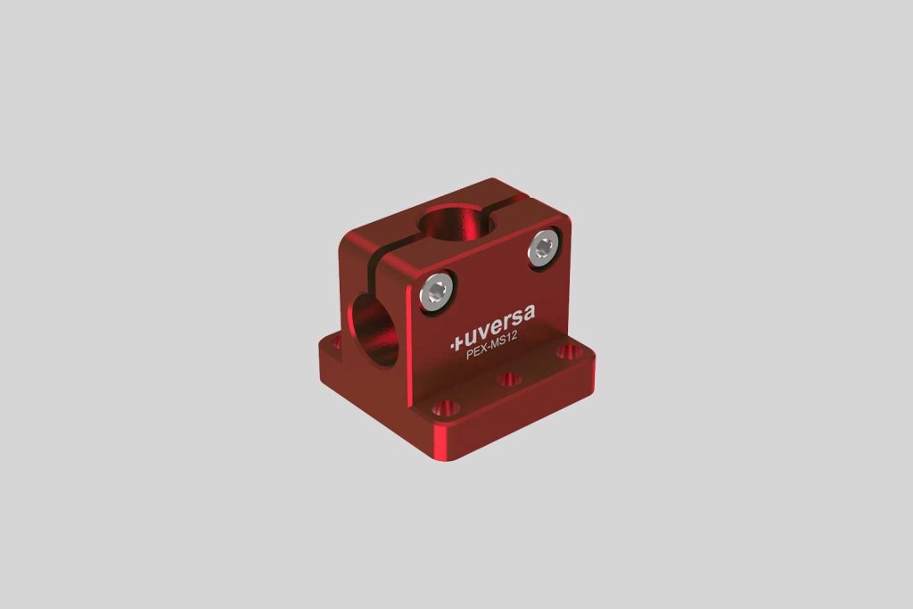 uversa PEX-MS12 mono socket for 12 mm columns, red anodized