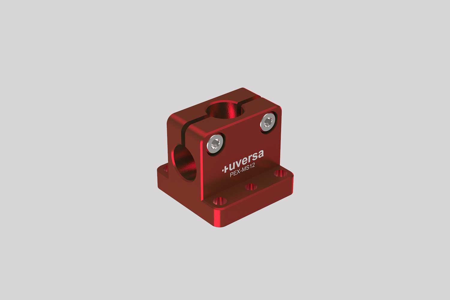 uversa PEX-MS12 mono socket for 12 mm columns, red anodized