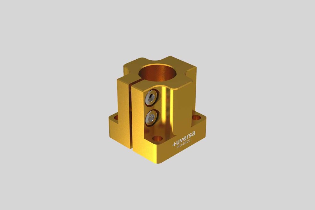 uversa PEX-MS20 mono socket for 20 mm columns, gold anodized