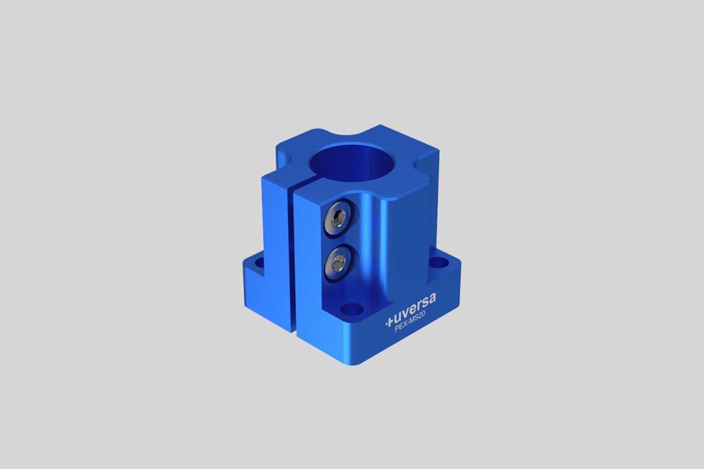 uversa PEX-MS20 mono socket for 20 mm columns, blue anodized