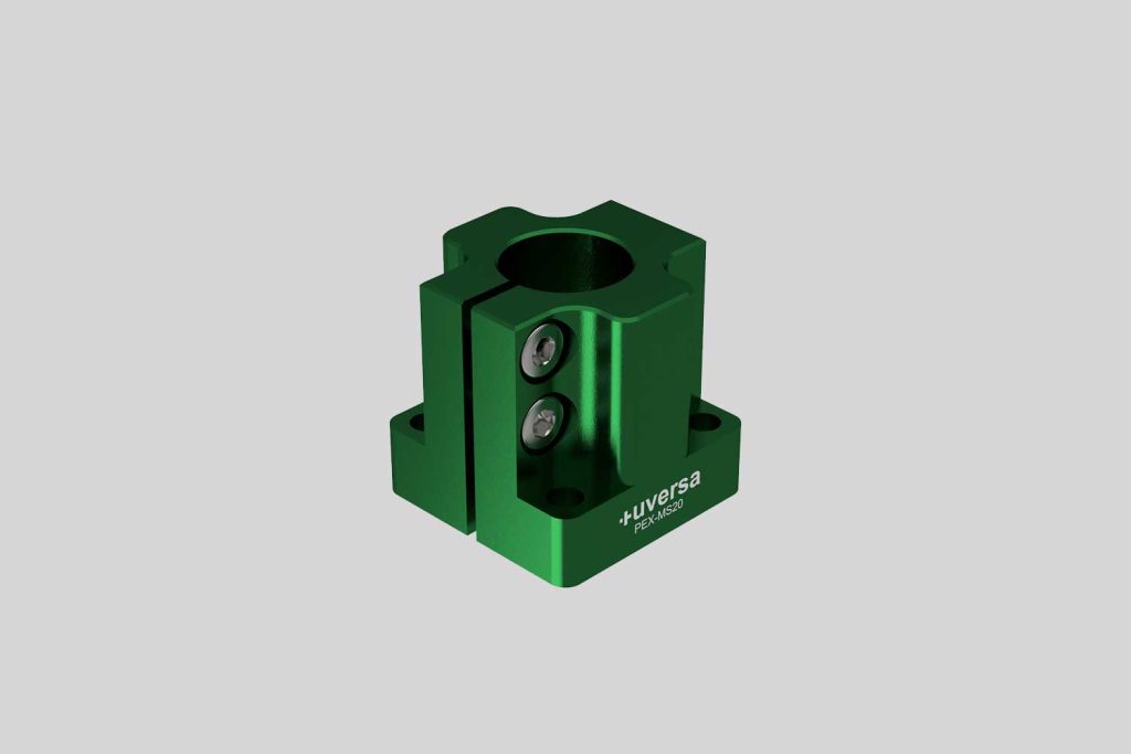 uversa PEX-MS20 mono socket for 20 mm columns, green anodized