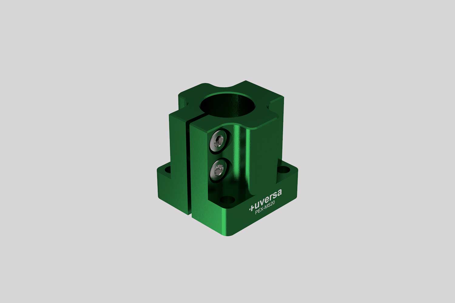 uversa PEX-MS20 mono socket for 20 mm columns, green anodized