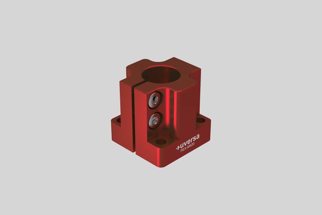 uversa PEX-MS20 mono socket for 20 mm columns, red anodized