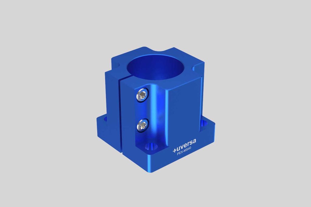 uversa PEX-MS40 mono socket for 40 mm columns, blue anodized