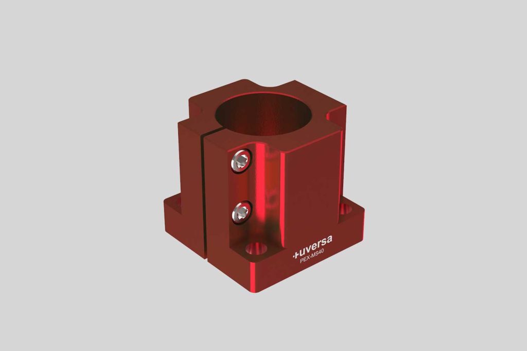 uversa PEX-MS40 mono socket for 40 mm columns, red anodized