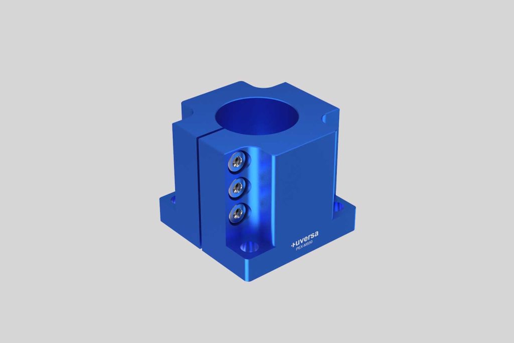 uversa PEX-MS50 mono socket for 50 mm columns, blue anodized