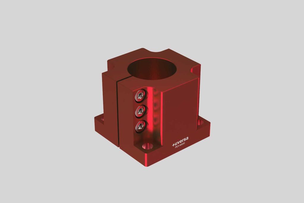 uversa PEX-MS50 mono socket for 50 mm columns, red anodized