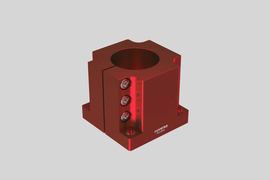 uversa PEX-MS60 mono socket for 60 mm columns, red anodized