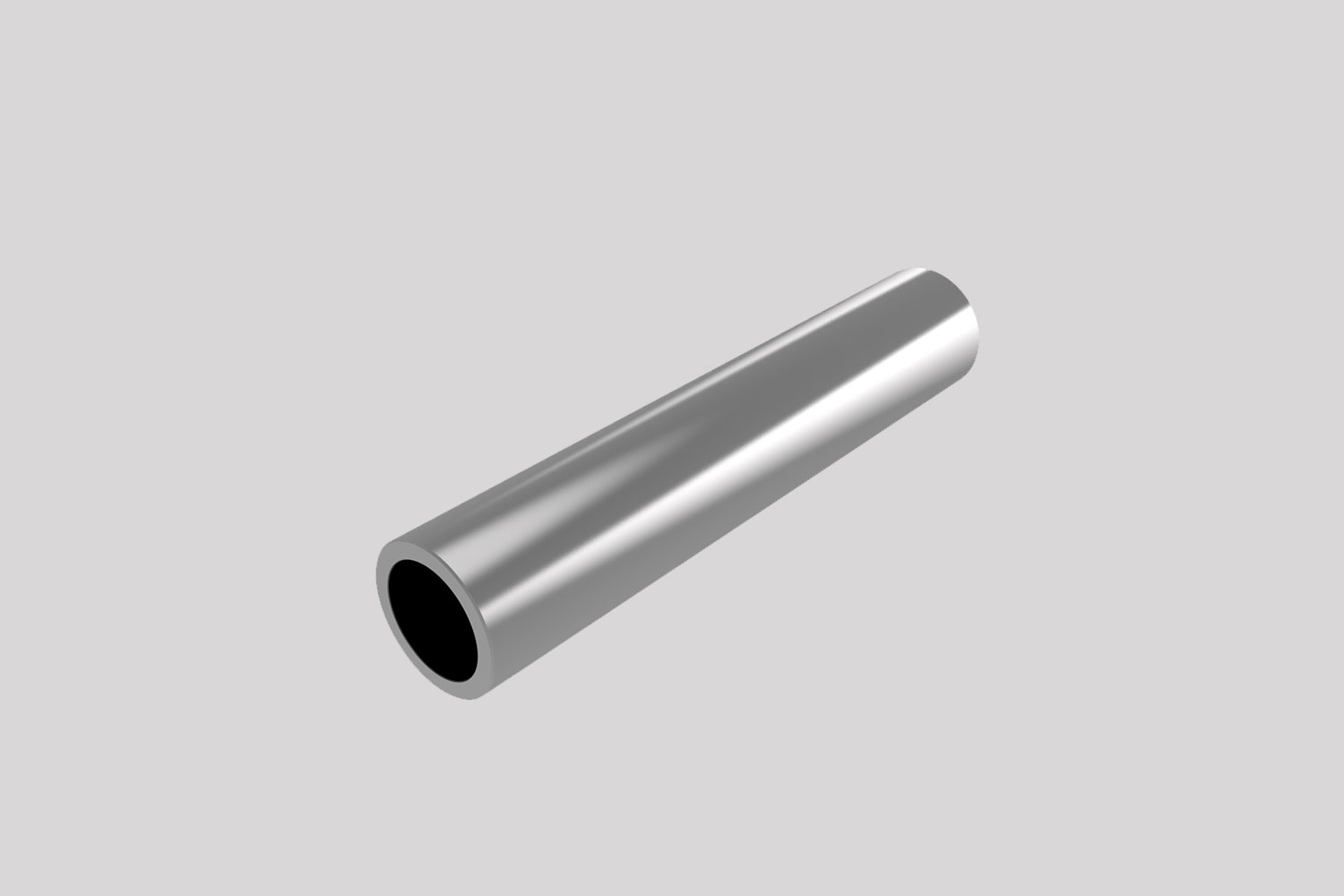 uversa VIA-HSE precision-ground stainless steel hollow column, 40 mm diameter, 200 mm length