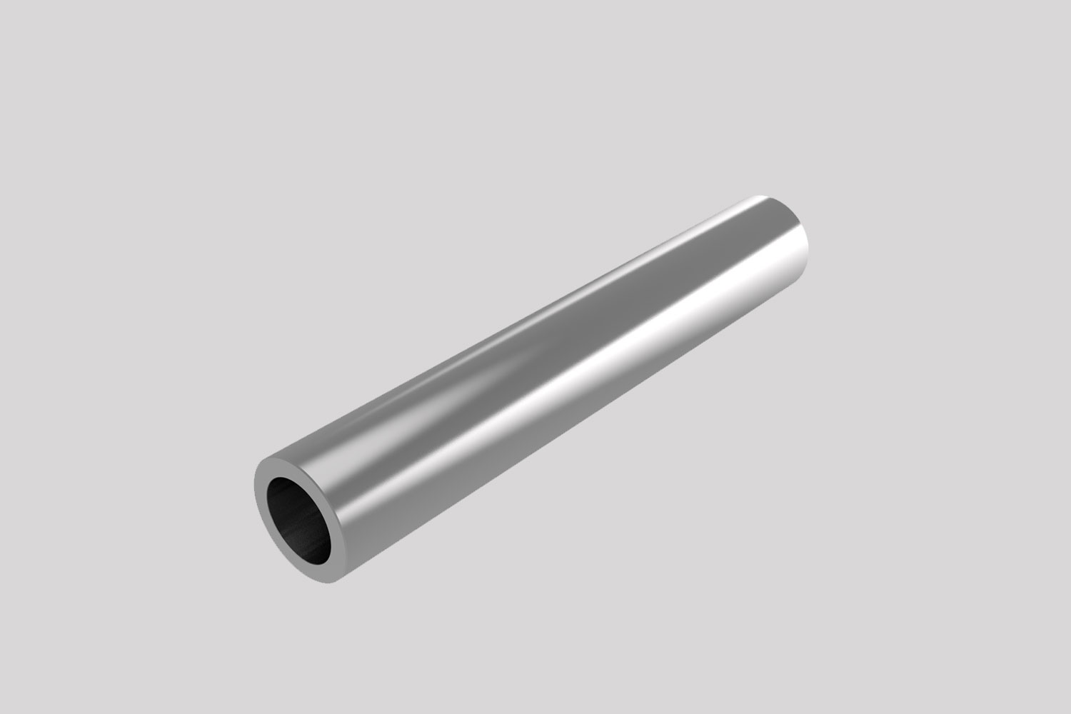 uversa VIA-HSE precision-ground stainless steel hollow column, 50 mm diameter, 300 mm length