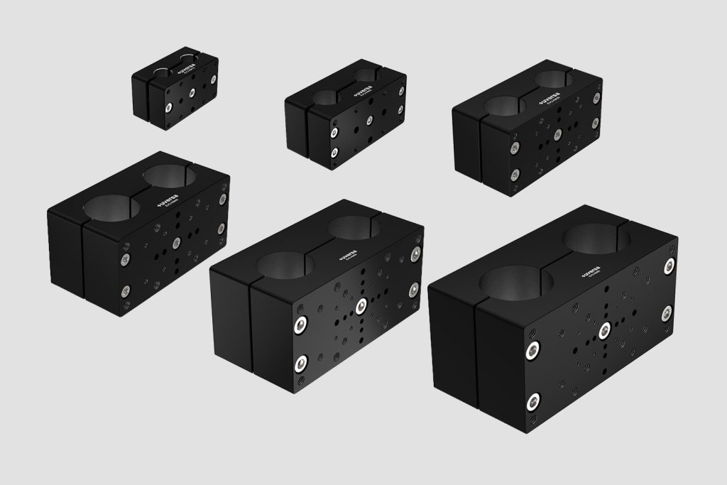 EVO-KM clamping modules in six different sizes